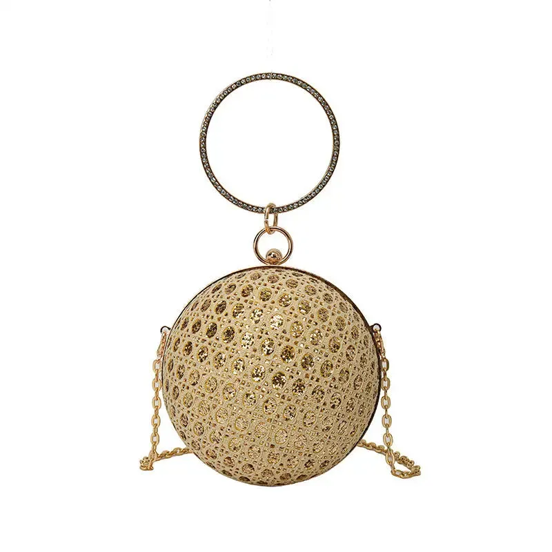 Diamond Round Chain Ball Bag