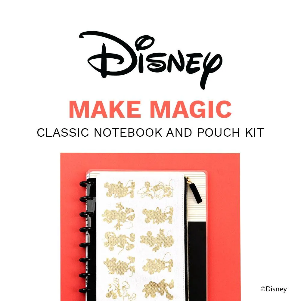 Disney © Mickey Mouse & Minnie Mouse Classic Notebook and Pouch Kit