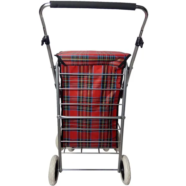 Eagle London Deluxe Shopping Trolley 6 Wheels - Beautiful Tartan Print