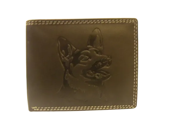 Embossed Dog Face Wallet