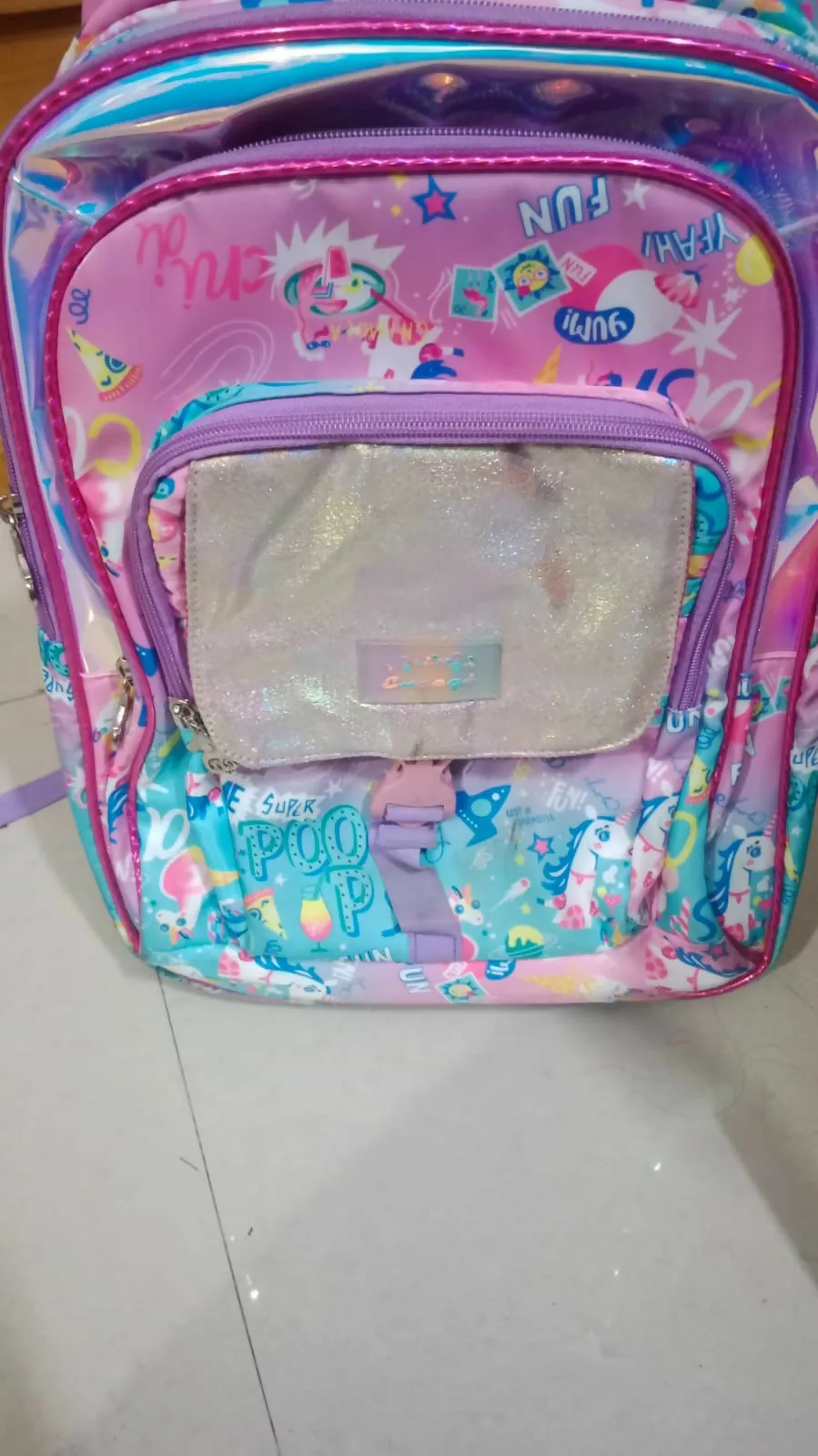 ENGAGE School Bag in Trolly Style for Kids