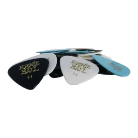 Ernie Ball Assorted Colour Cellulose Picks Bag of 24 - Heavy