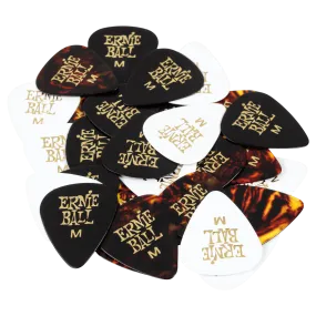 Ernie Ball Medium Assorted Color Cellulose Picks, Bag Of 12