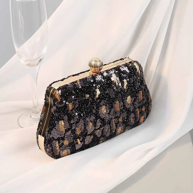 Evening Clutch Bag Sequin Purses Party Handbag