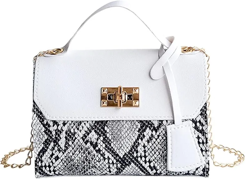 Fiorenza | Snakeskin Print Chain Bag