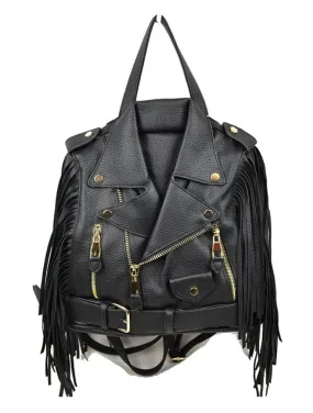 Fringe Motorcycle Jacket Backpack