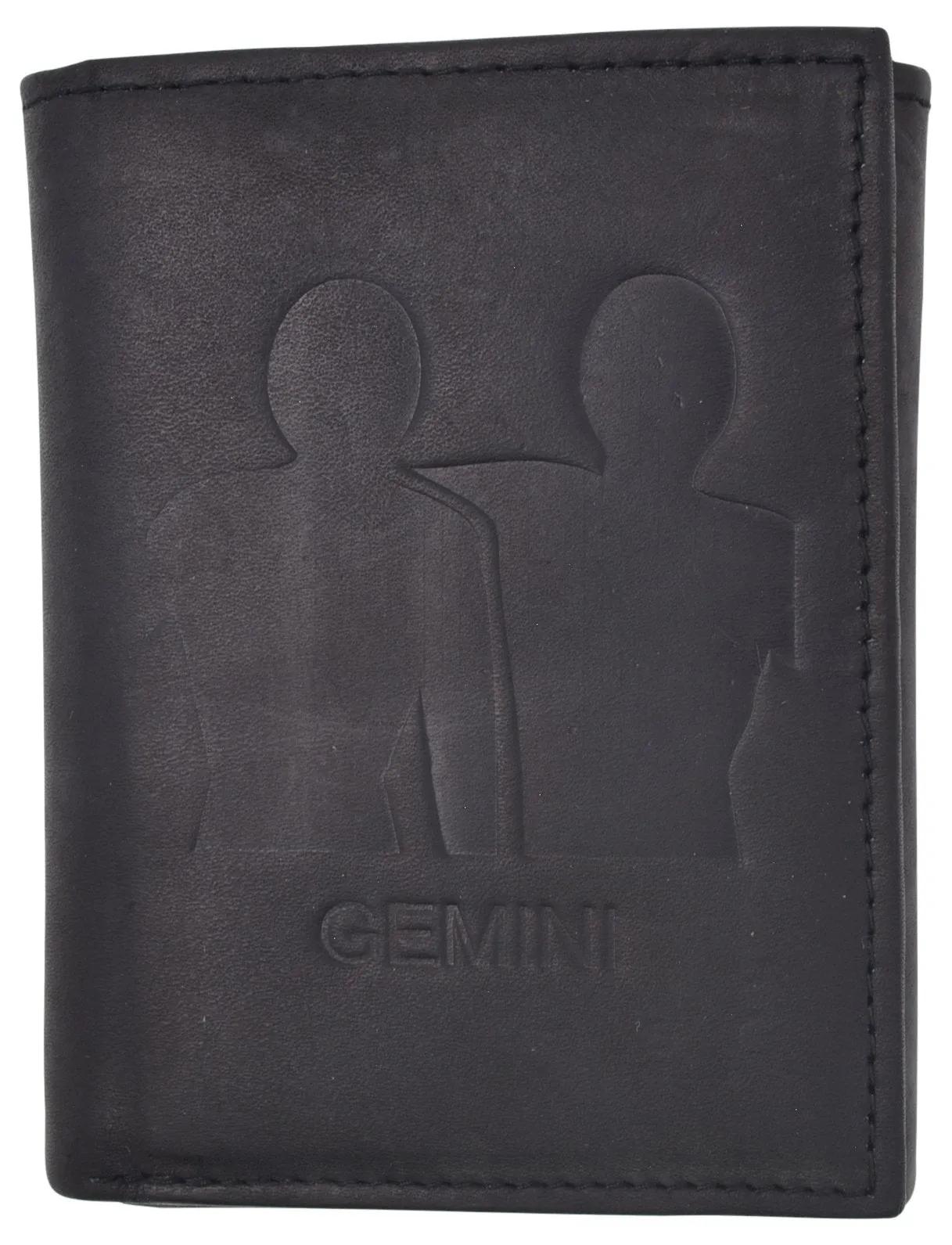 Gemini Zodiac Sign Bifold Trifold Genuine Leather Men's Wallets