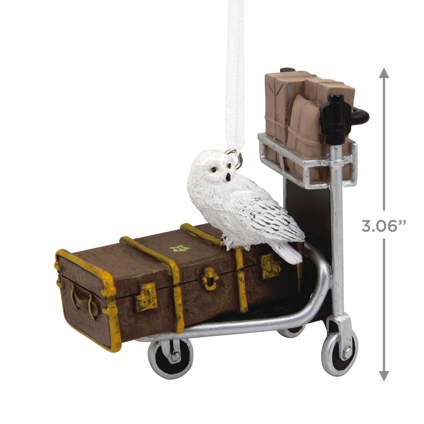 Hallmark Christmas Ornament - Harry Potter Luggage Trolley With Hedwig