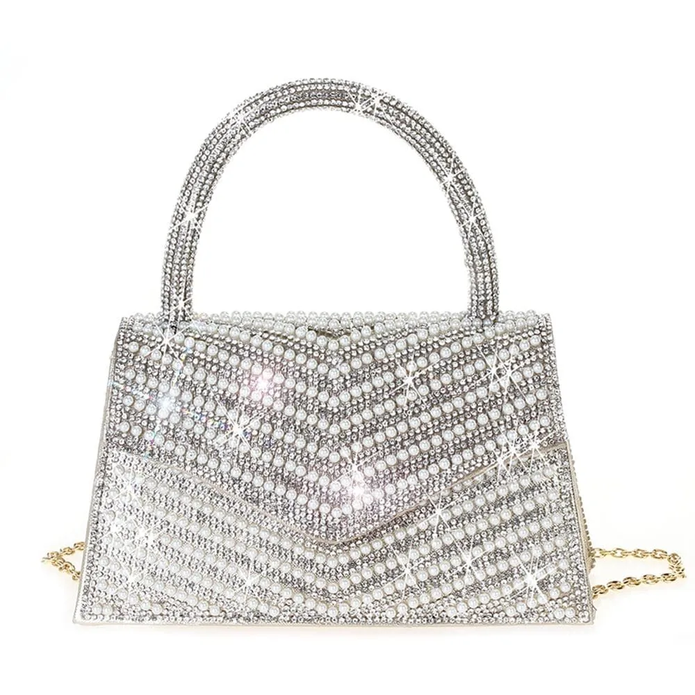 HD3878 Ellena Pearl Embellished Top Handle Satchel