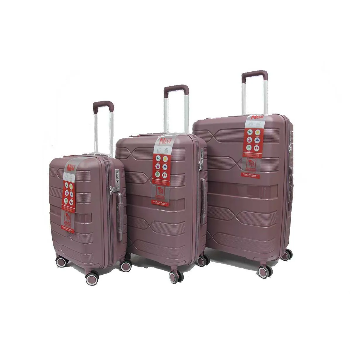 Helix Polypropylene Expandable Anti-theft Luggage with Spinner Wheels TSA Lock