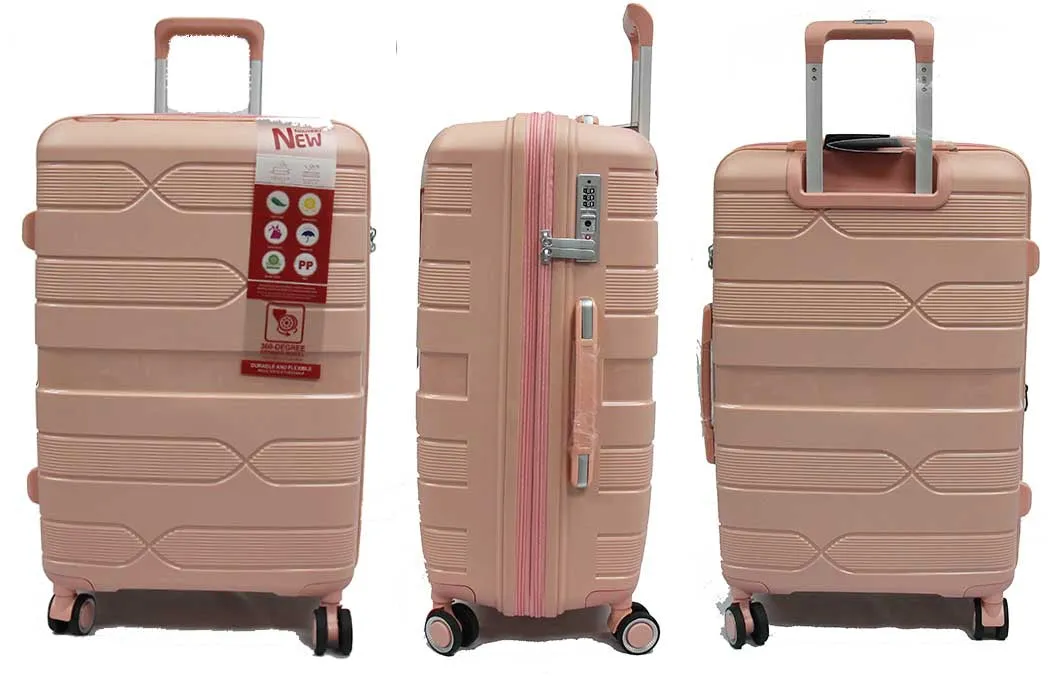 Helix Polypropylene Expandable Anti-theft Luggage with Spinner Wheels TSA Lock