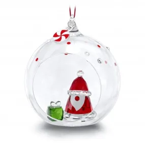 Holiday Cheers Ball Ornament Santa Claus Crystal Sculpture 5596382