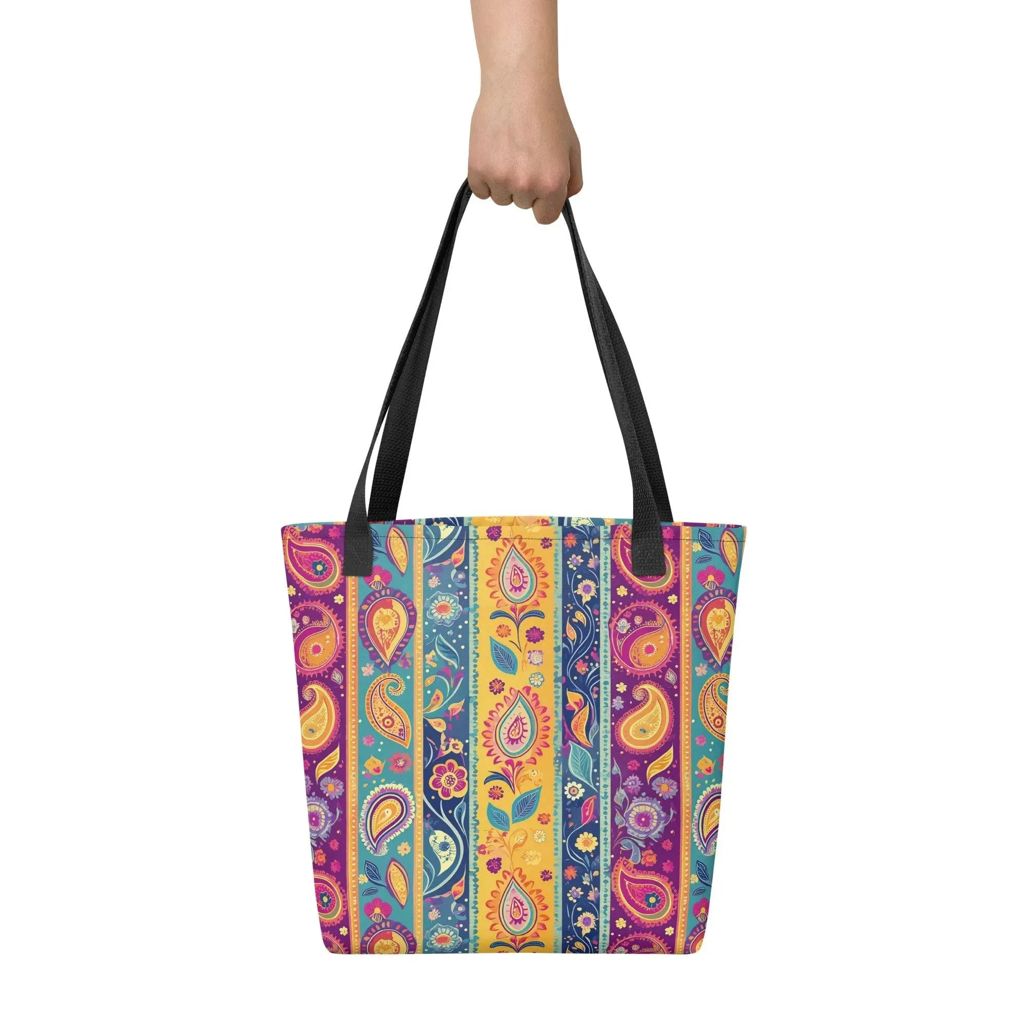 Indian Whimsical Paisley Tote Bag