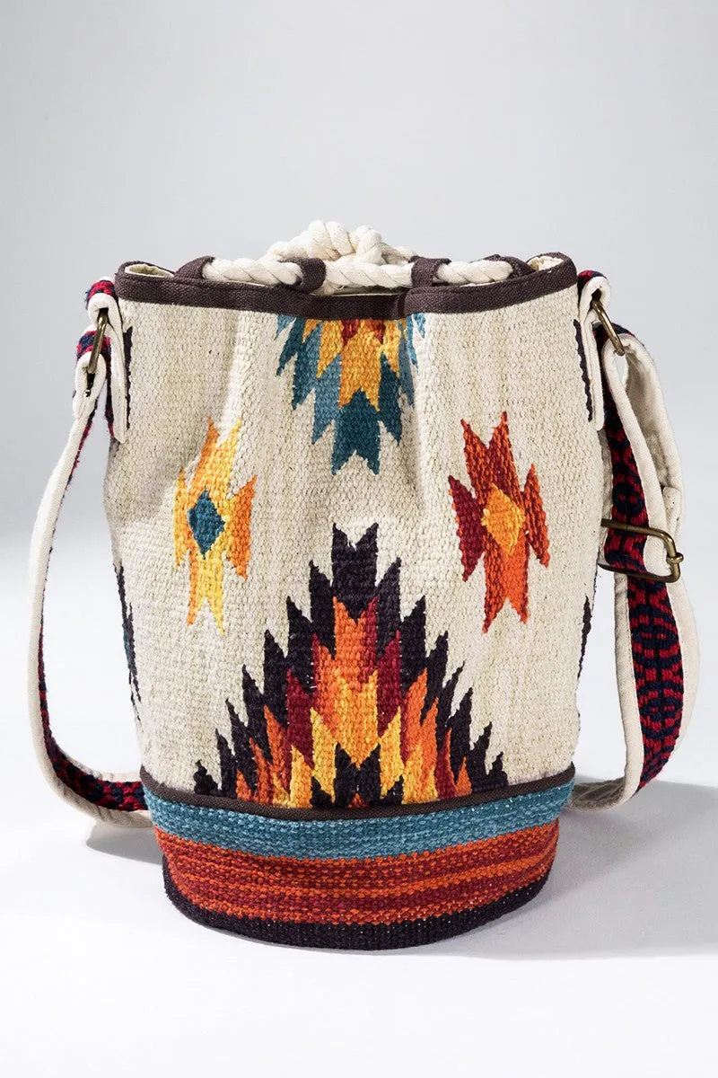 Ivory Handwoven Nouveau Bucket Bag