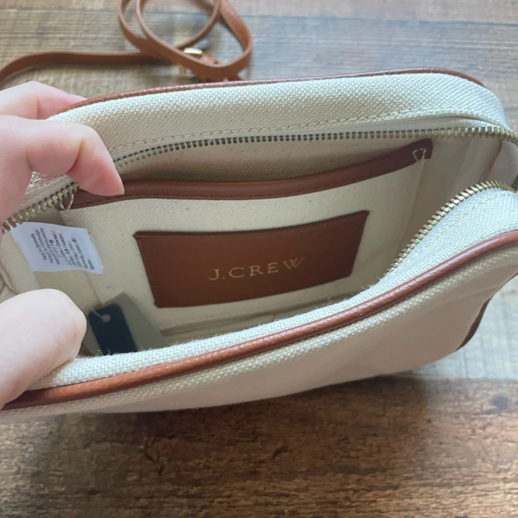 J Crew Cream Mini Crossbody NWT (sold out online)