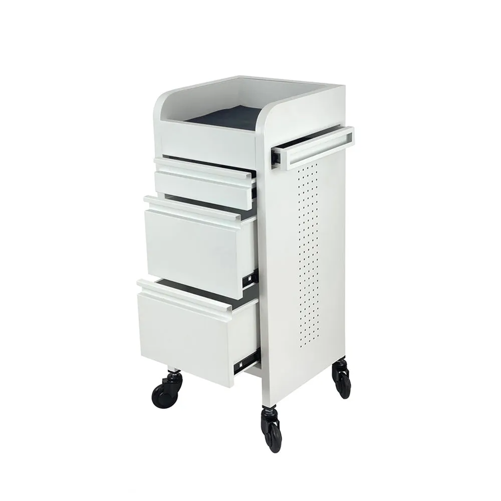 Joiken Fusion 4 Drawer Trolley with Click'n Clean Wheels - White