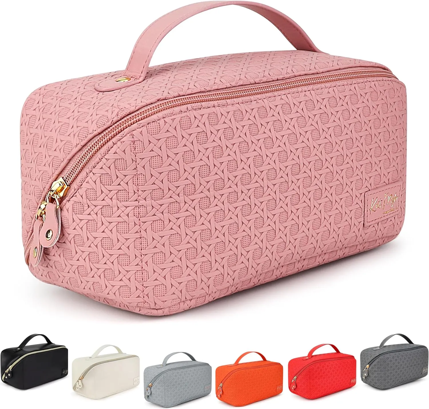 KAT MYHR Large Capacity Travel Cosmetic Bag - Pink