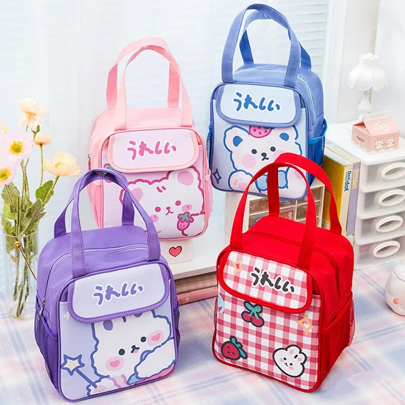 Kawaii Pink Bear Lunch Bag Collection | NEW