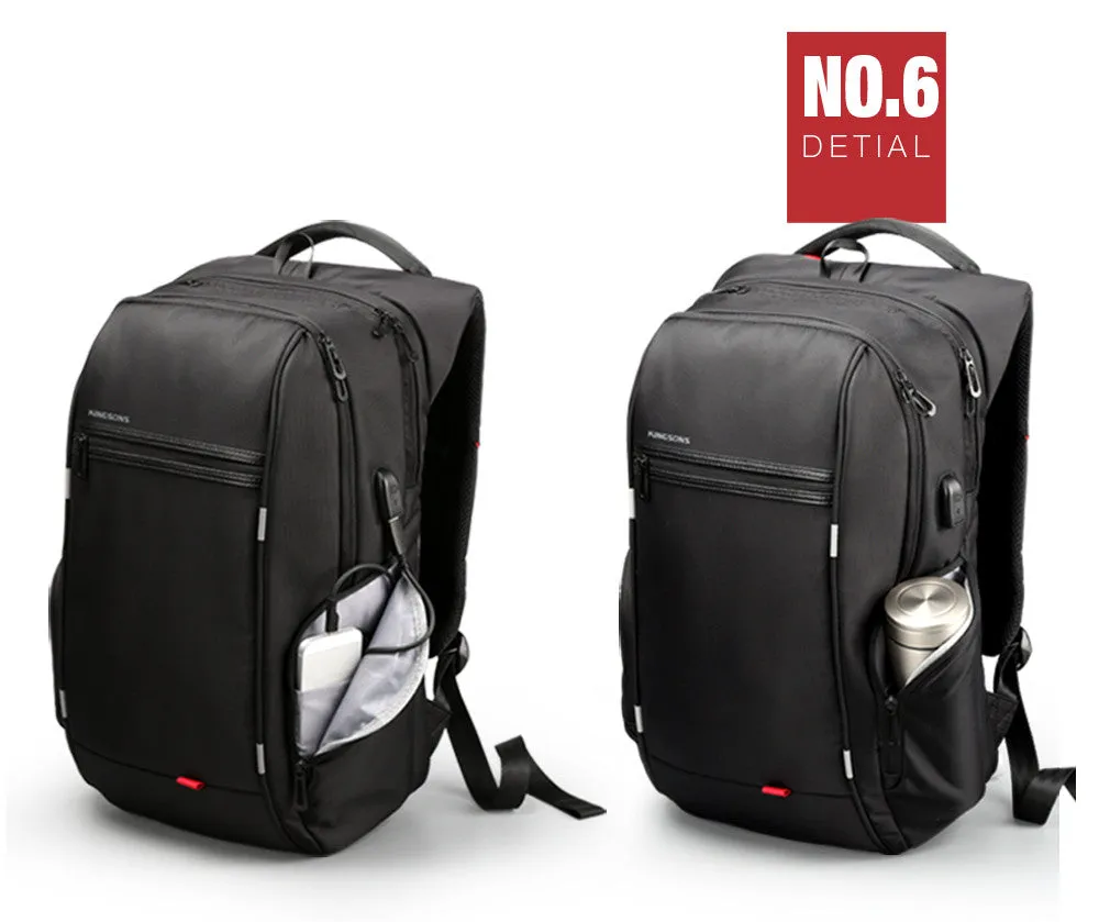 King Anti Scratch and Theft Laptop Backpack with External USB Charge