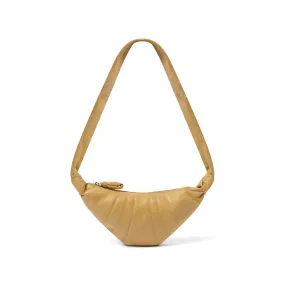 Lambskin Small Croissant Bag in Dune