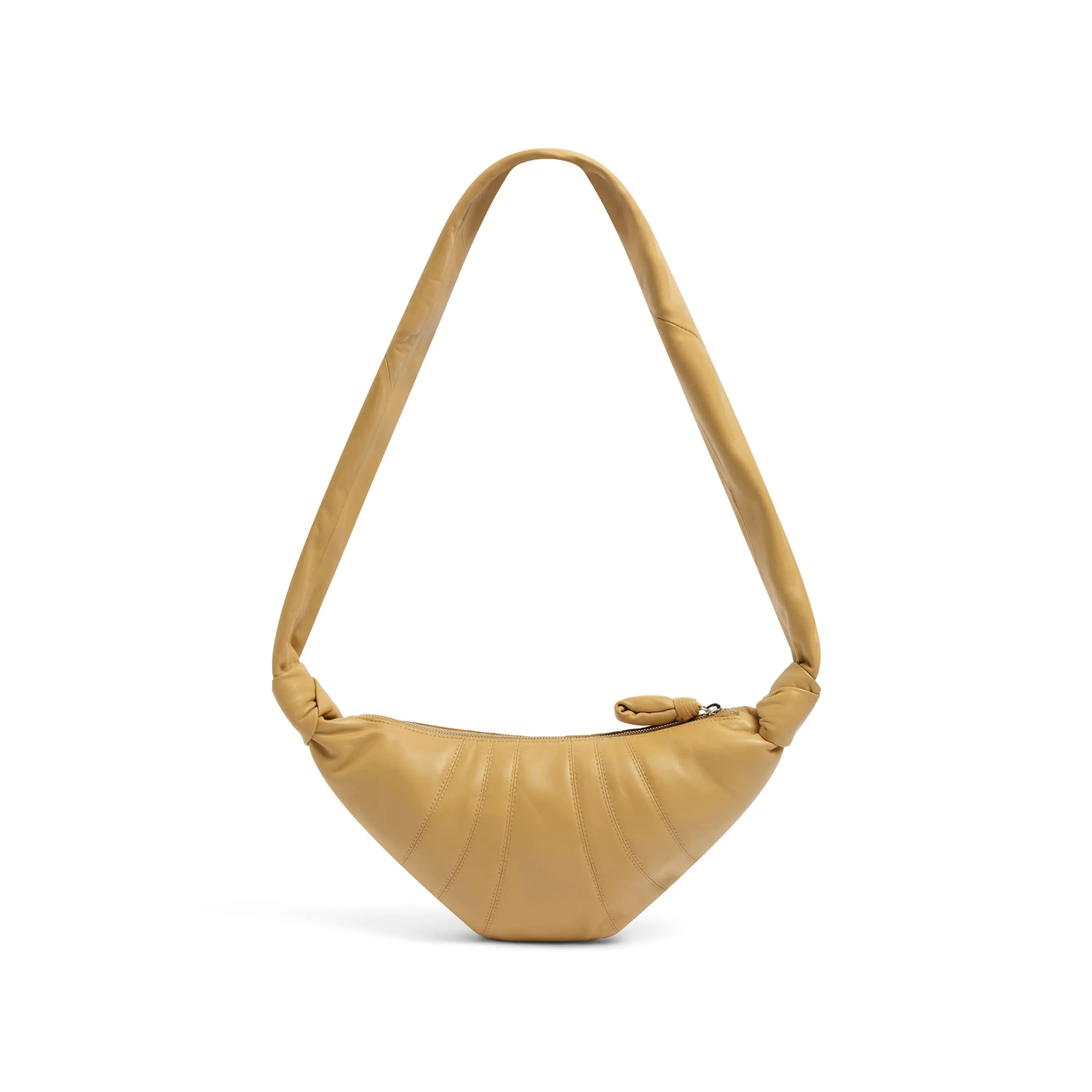 Lambskin Small Croissant Bag in Dune