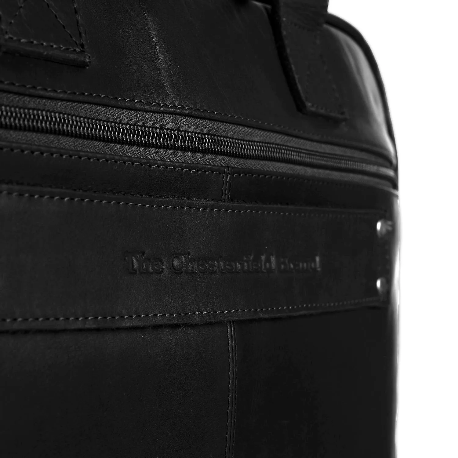 Leather Laptop Bag Black Calvi