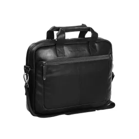 Leather Laptop Bag Black Calvi