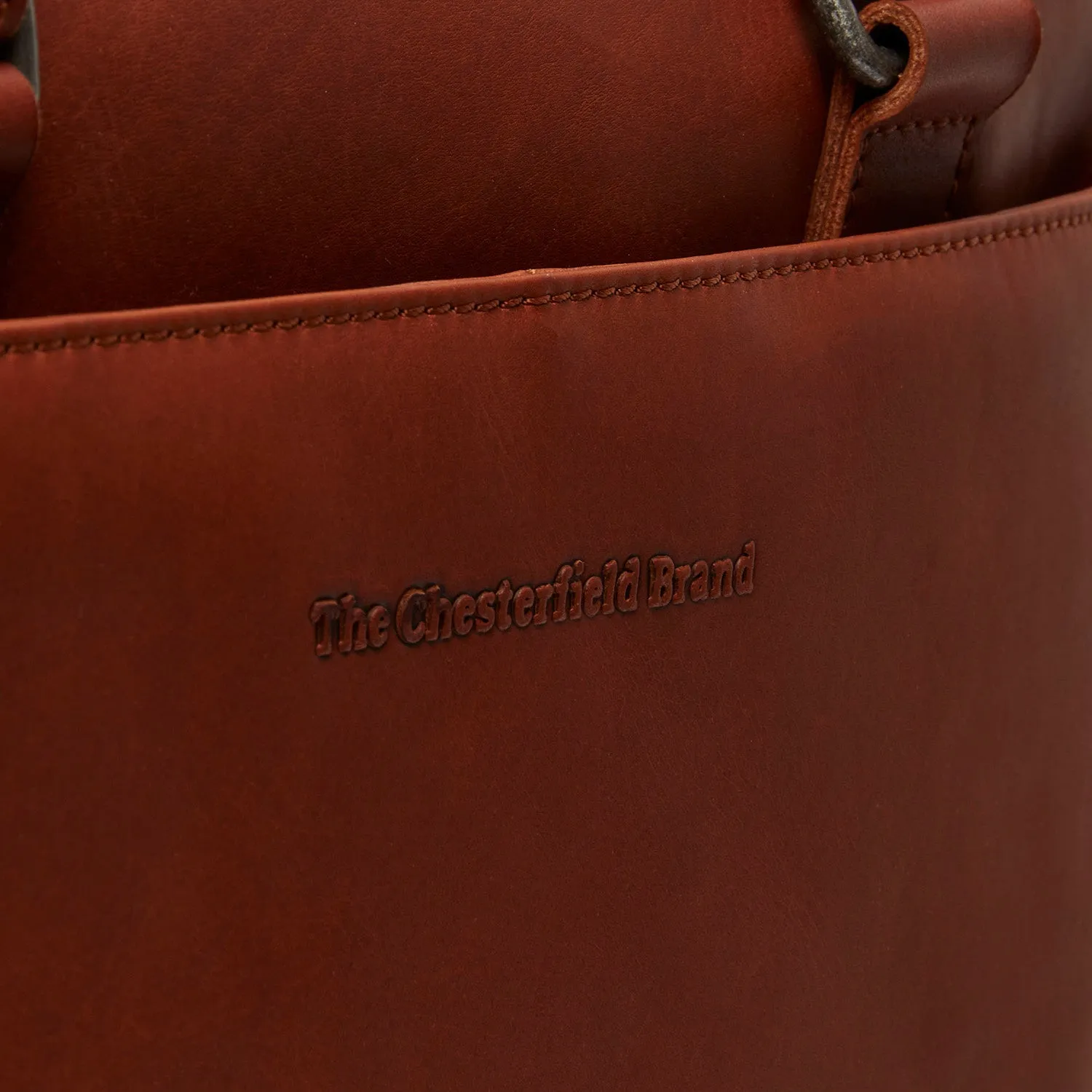 Leather Laptop Bag Cognac Manhattan