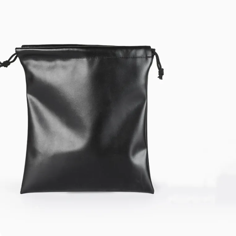 Leather Storage Bag Leather Drawstring Bag Waterproof Storage Bag 20*25cm