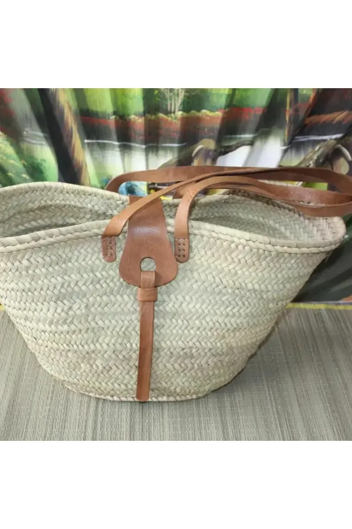 Long Handle Straw Bag