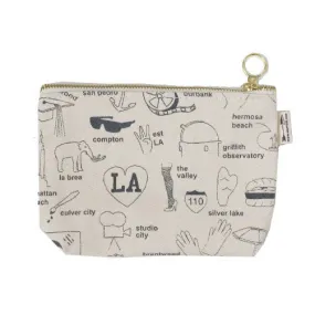 Los Angeles Cosmetics Bag - White