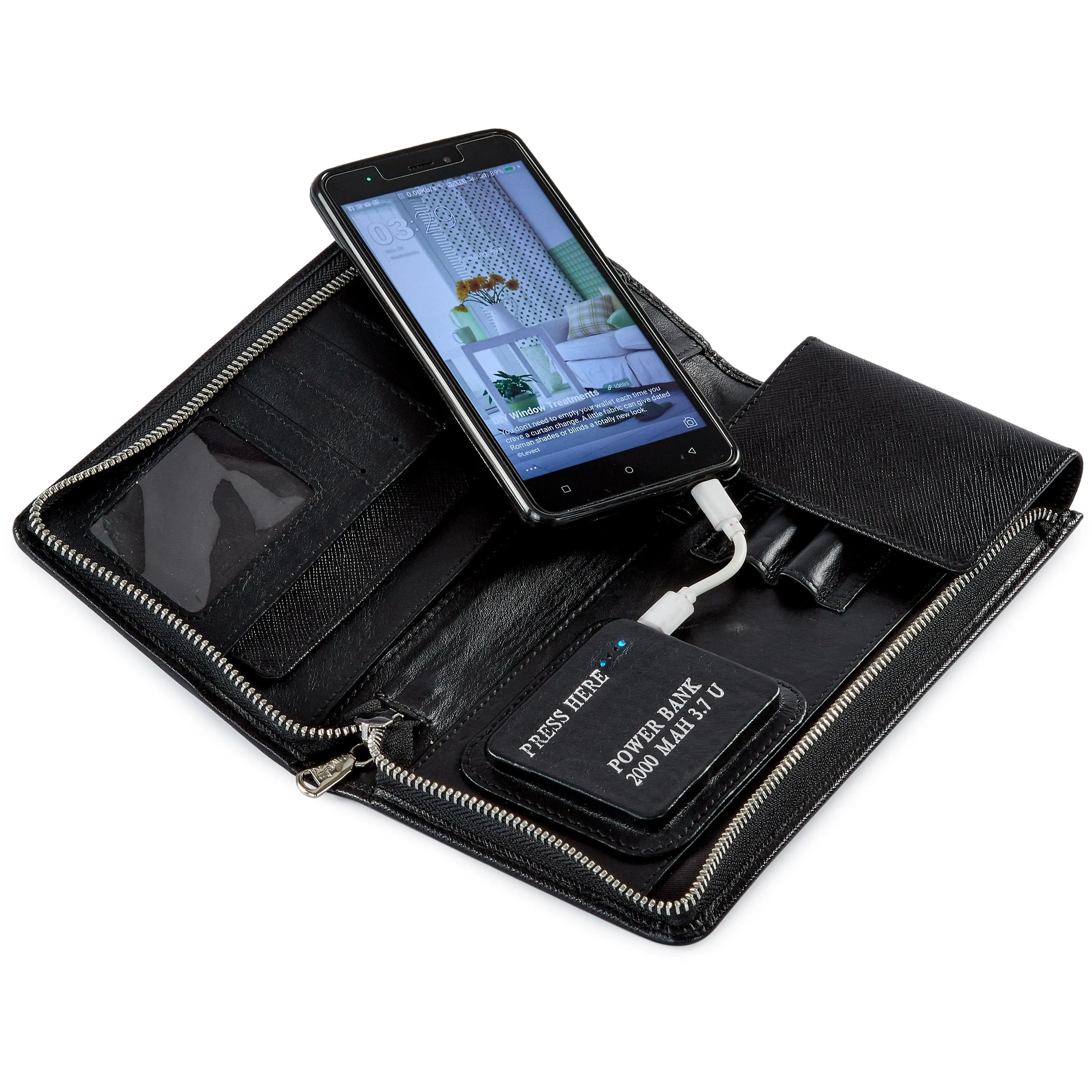 LT-Smart Travel Wallet With Power Bank (5000 mAh)