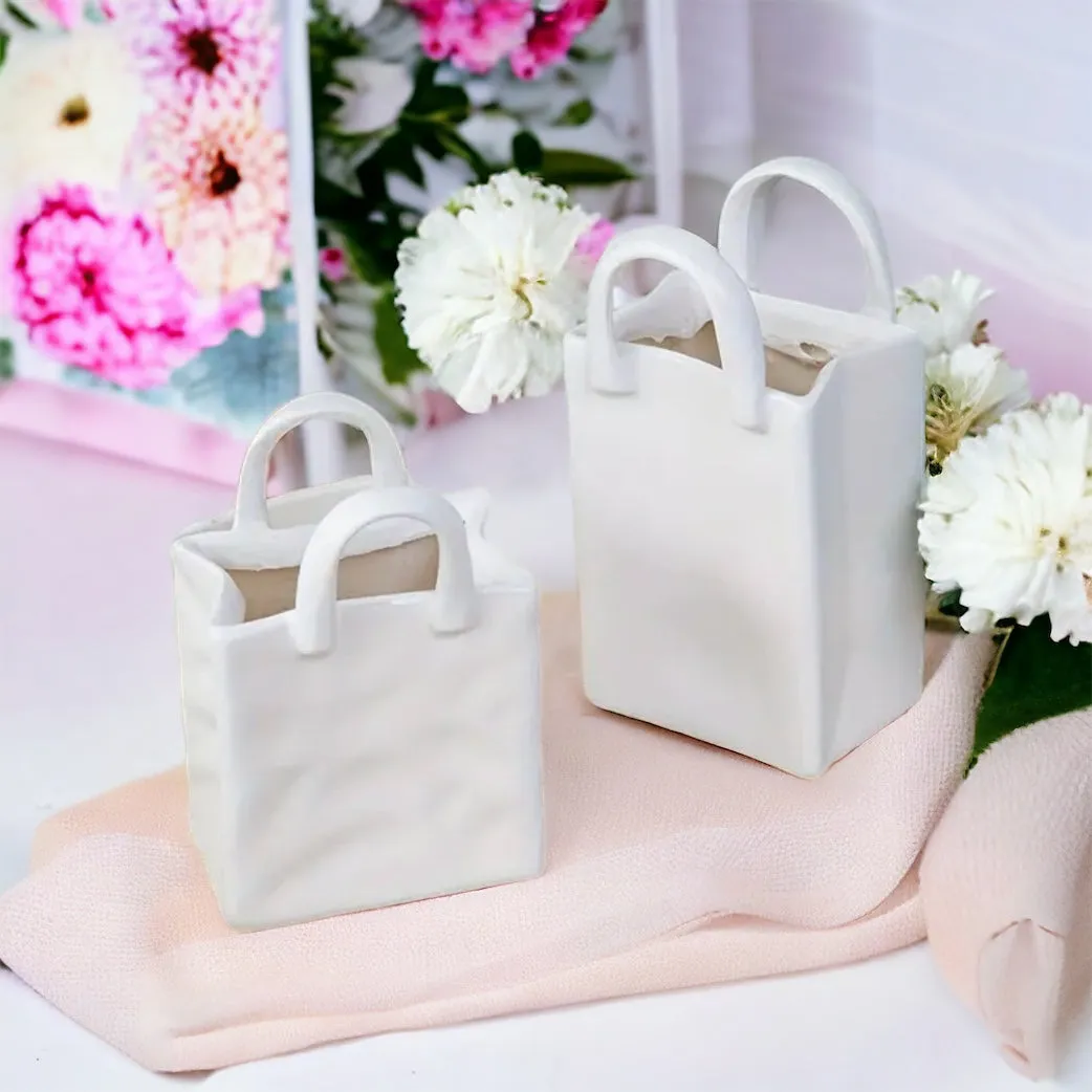 Luxury Handbag Shape Ceramic Vase