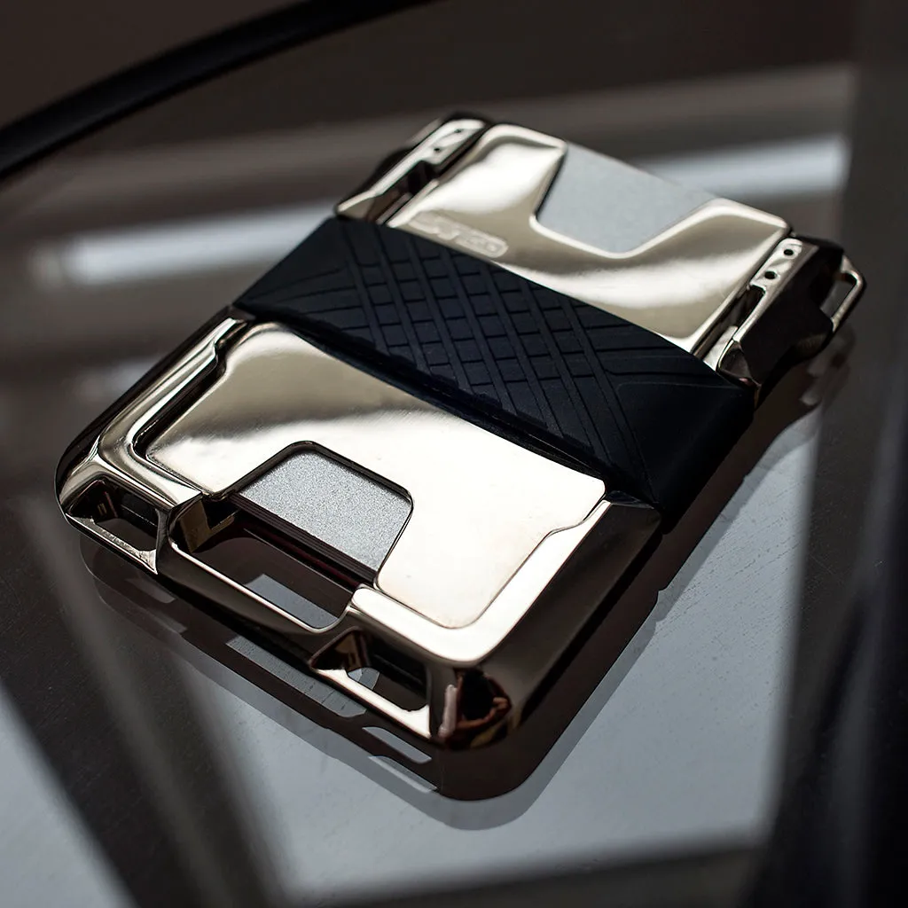 M2 MAVERICK™ WALLET - NICKEL PLATED - HAND POLISHED - SINGLE POCKET LEATHER