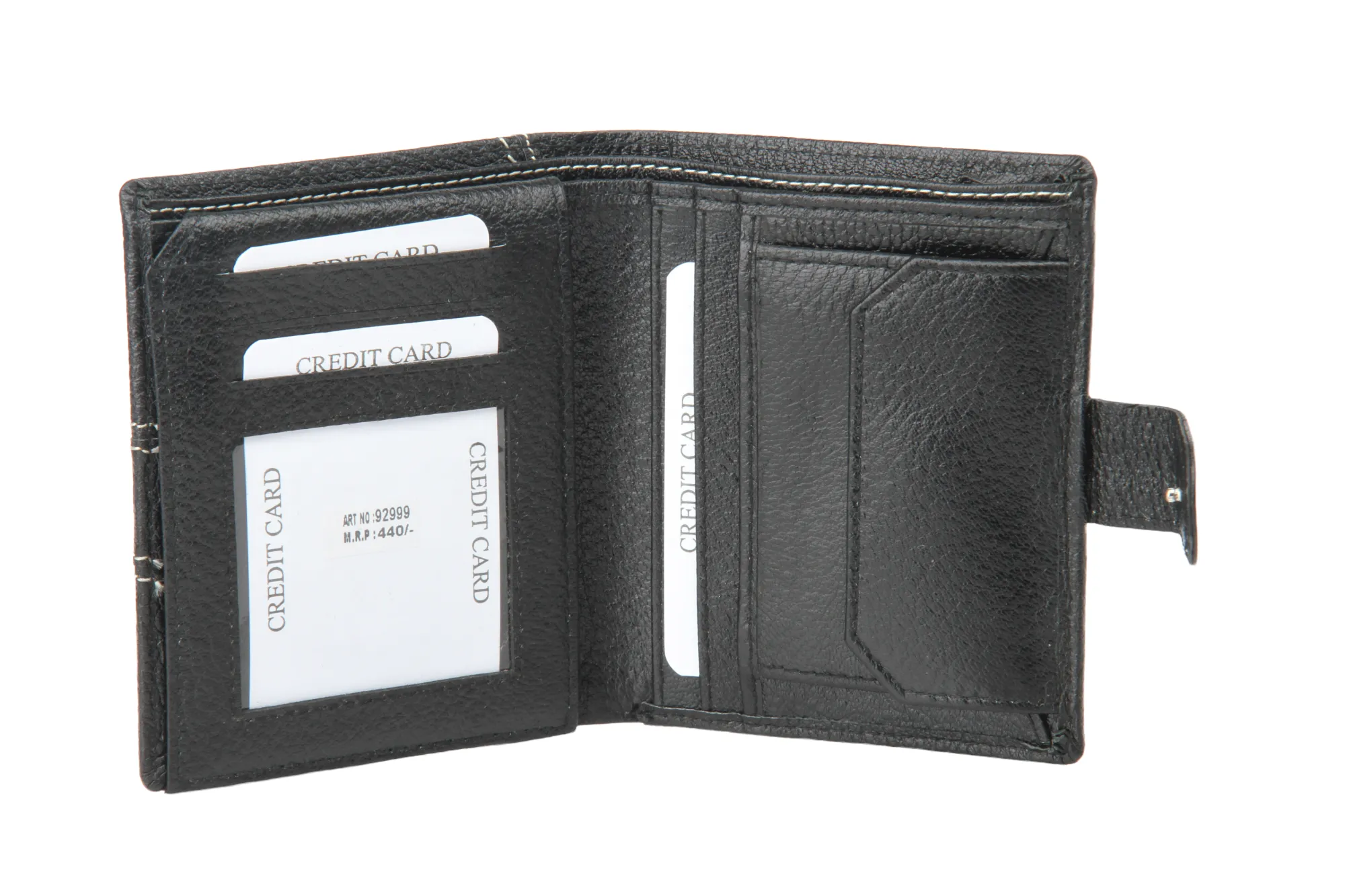 Mens Leather Wallet 92999 (BLACK)