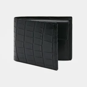 Men's Wallet ANTORINI Excellence in Black Genuine Crocodile Leather