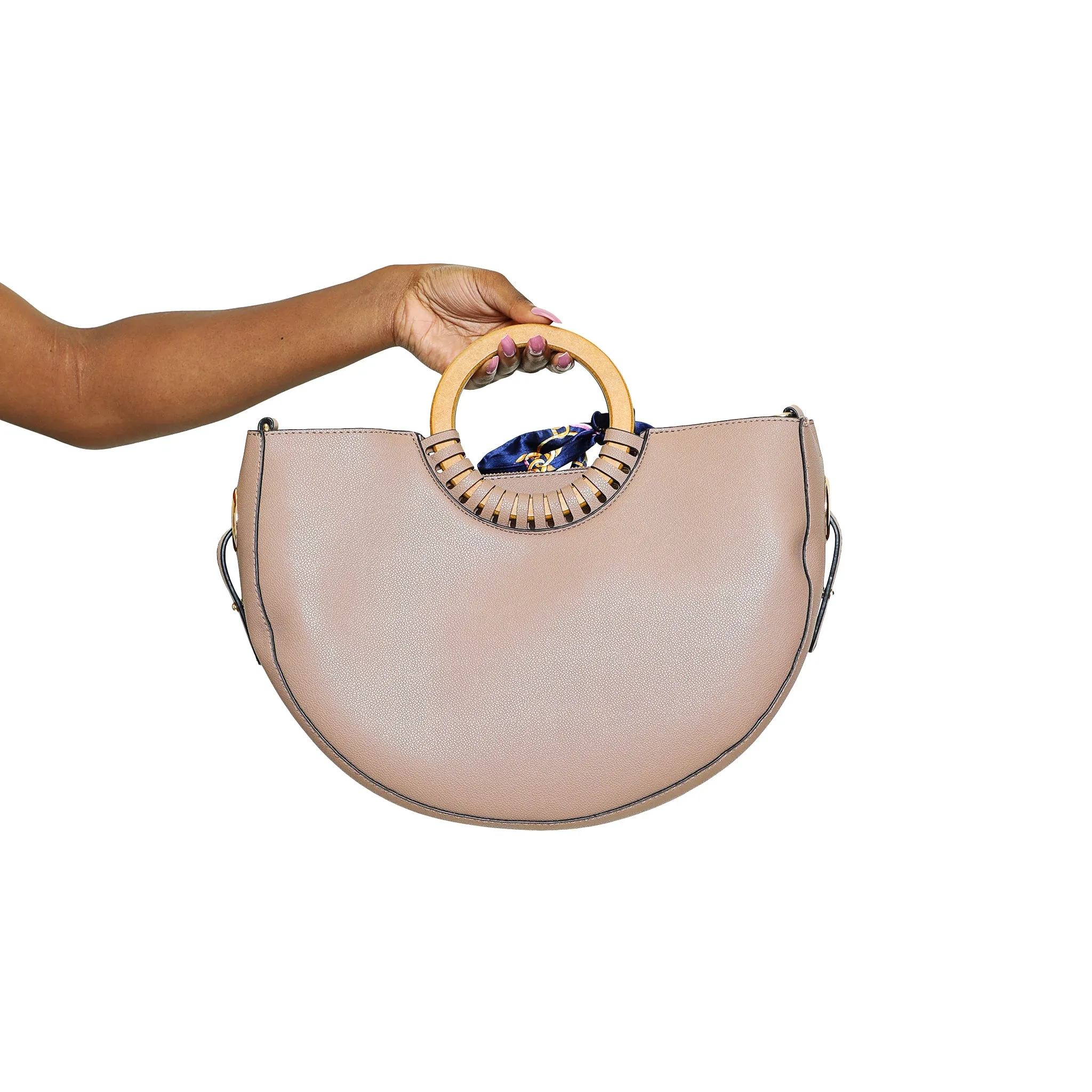 Misty-Mauve Colorblock Handbag