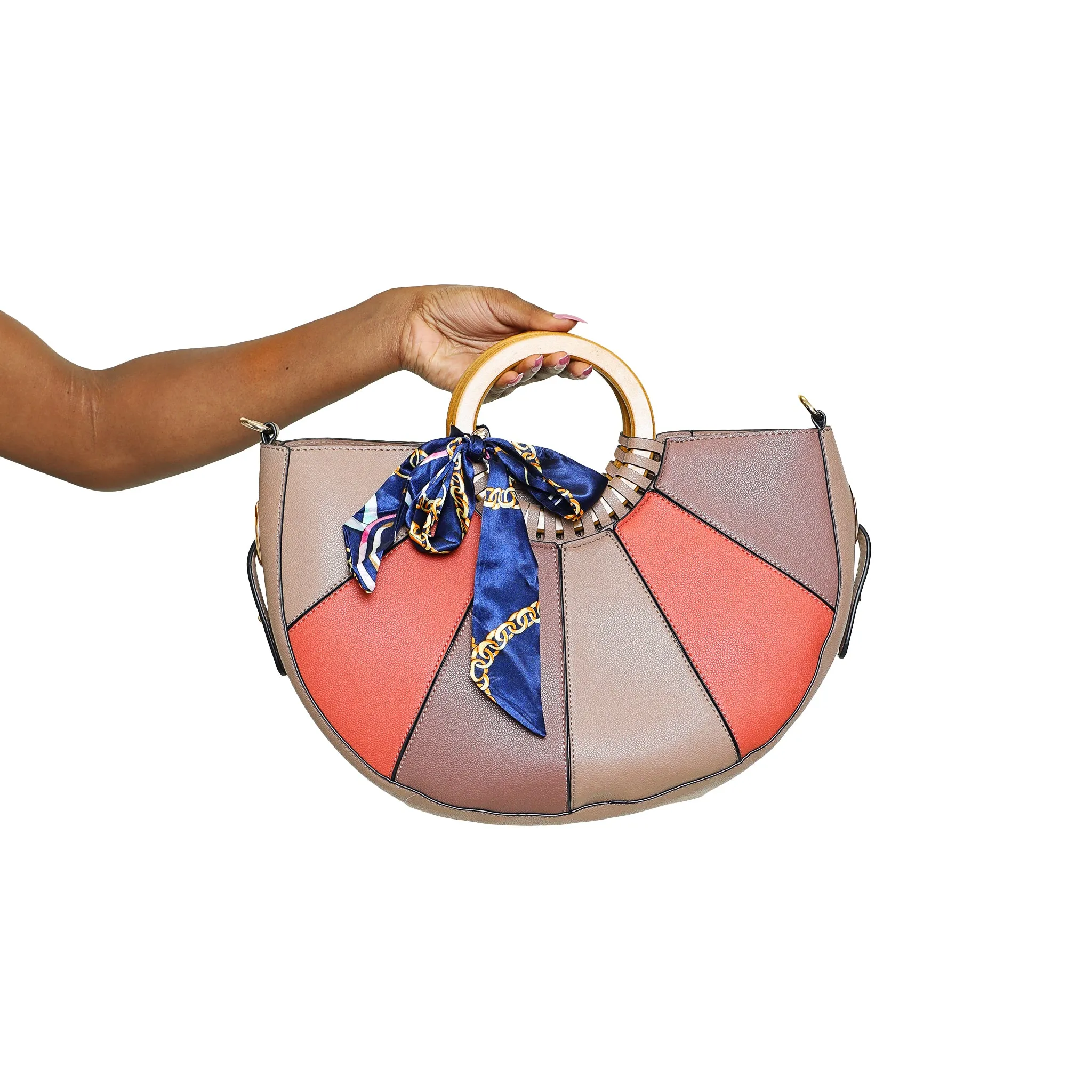 Misty-Mauve Colorblock Handbag