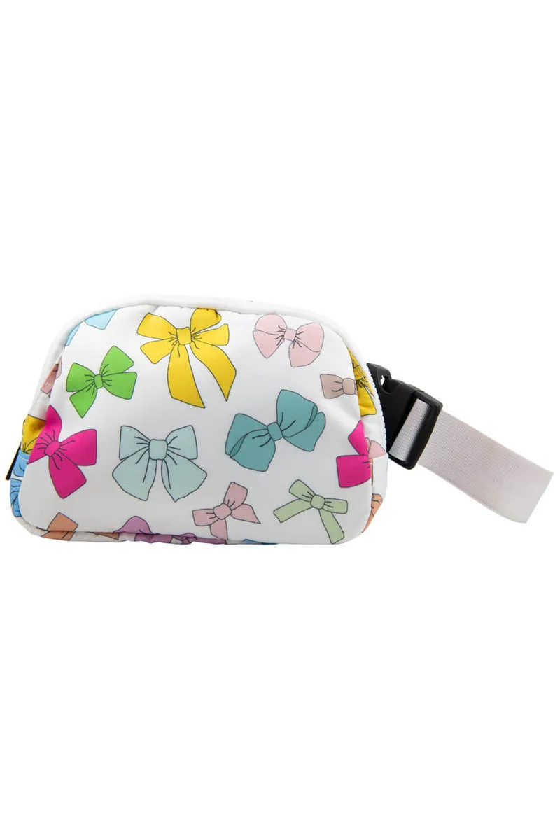 Multicolored Coquette Bows Belt Bag