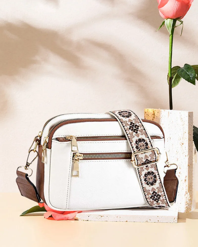 Multifunctional zipper crossbody bag