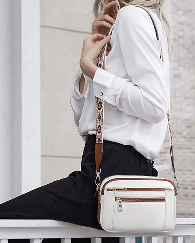 Multifunctional zipper crossbody bag