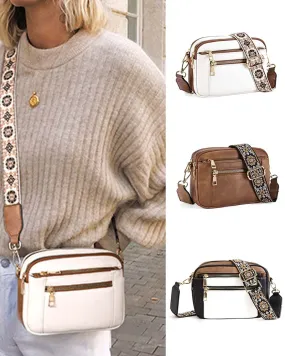 Multifunctional zipper crossbody bag