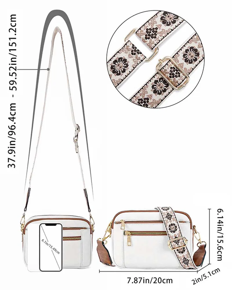 Multifunctional zipper crossbody bag