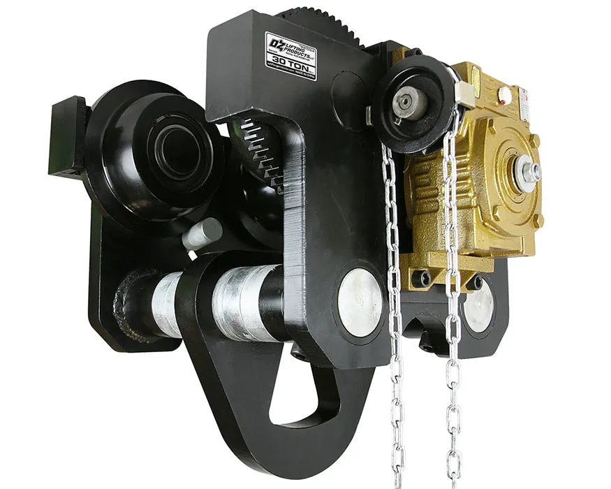 OZ Lifting Geared Beam Hoist Trolley, 1t- 30t capacity