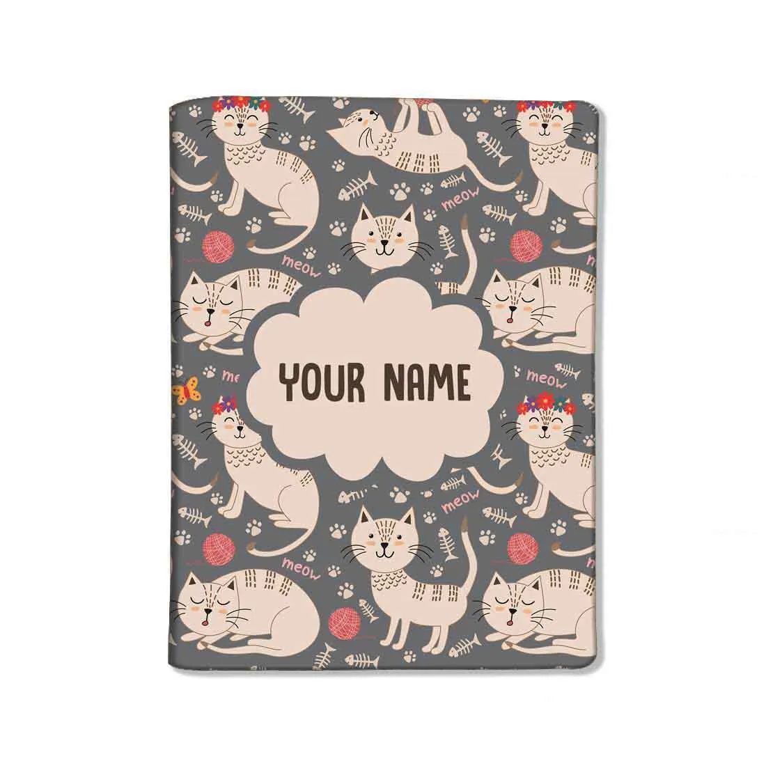 Personalised Passport Cover Luggage Tag Set - Cute Cat