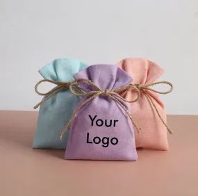 Personalized Drawstring Pouch - Custom Jewelry Pouch - Drawstring Bag - Jewelry Bag With Logo Jewellery Flannel Pouch Packaging Bulk