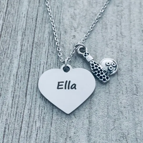 Personalized Engraved Bowling Necklace