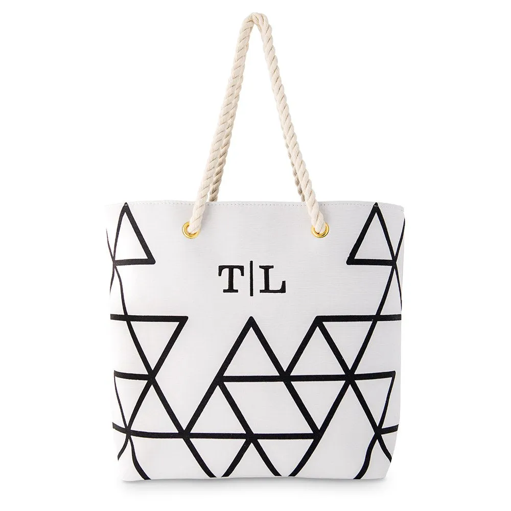 PERSONALIZED GEO COTTON FABRIC CANVAS TOTE BAG