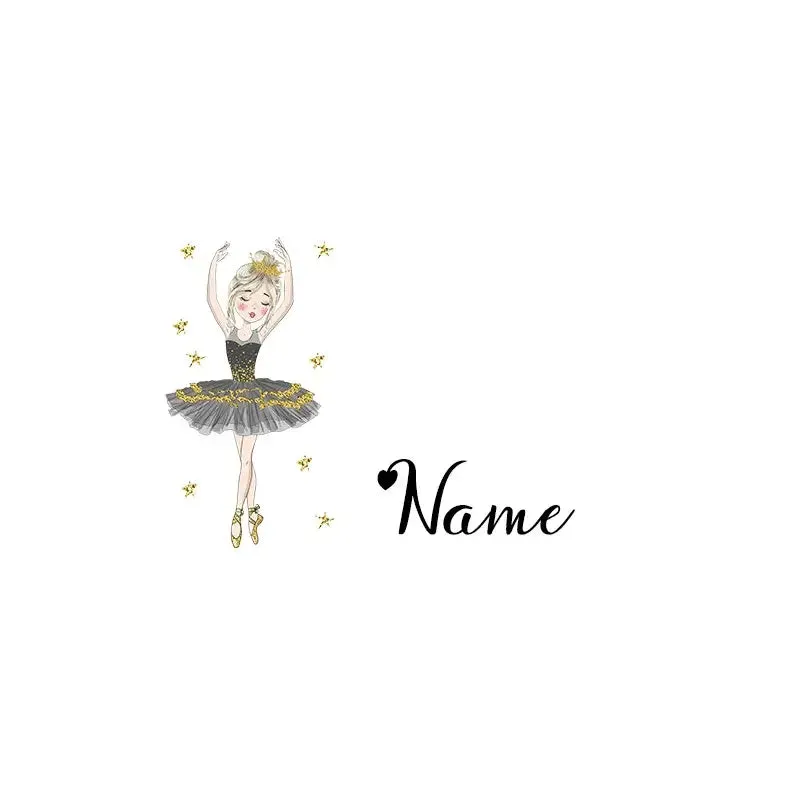 Personalized Name Dance Ballerina Girl Cosmetic Bag