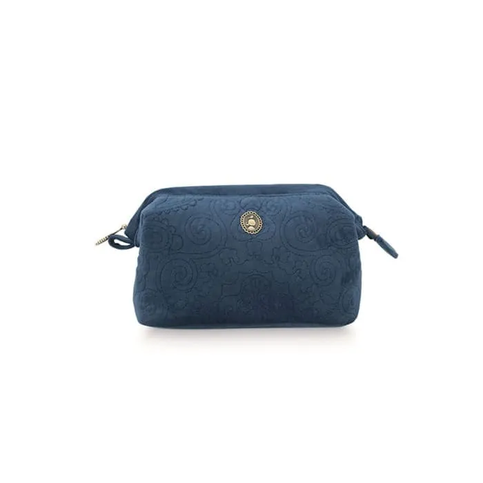 Pip Studio Velvet Quilted Dark Blue Small Cosmetic Purse